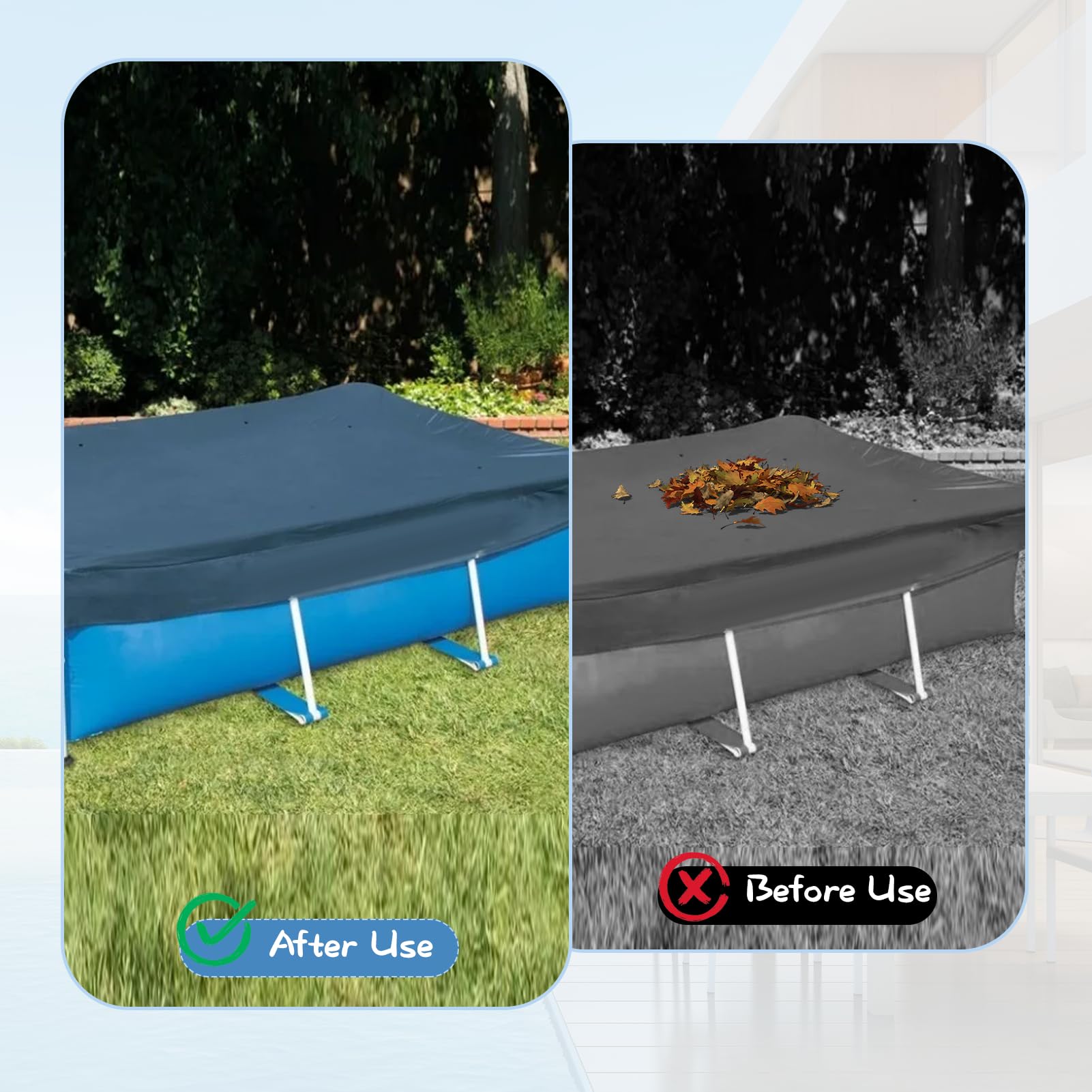 Zimowa poduszka basenowa gruba PVC duży rozmiar XXL 120 x 120 cm, wodoodporna okrągły kształt zimowa pływająca poduszka powietrzna do basenu, poduszka powietrzna akcesoria basenowe