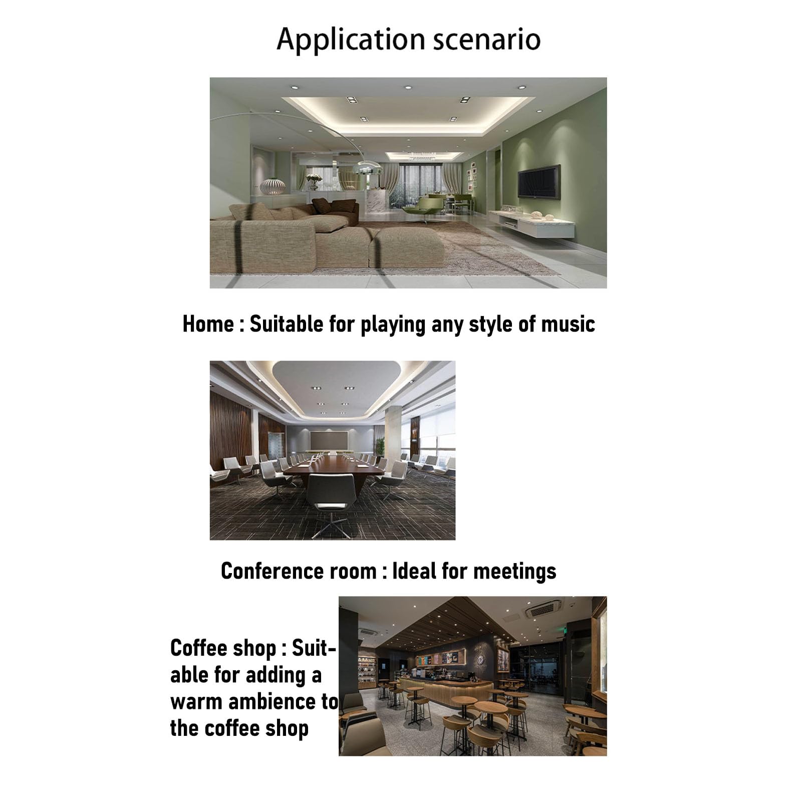 Amplificatore Musicale per Montaggio a Parete, Amplificatore Wireless Ad Alta Potenza a 2 2x25 W con Display LCD da 1,7 Pollici, Stereo Compatto Montato a Parete con Telecomando IR per Bar