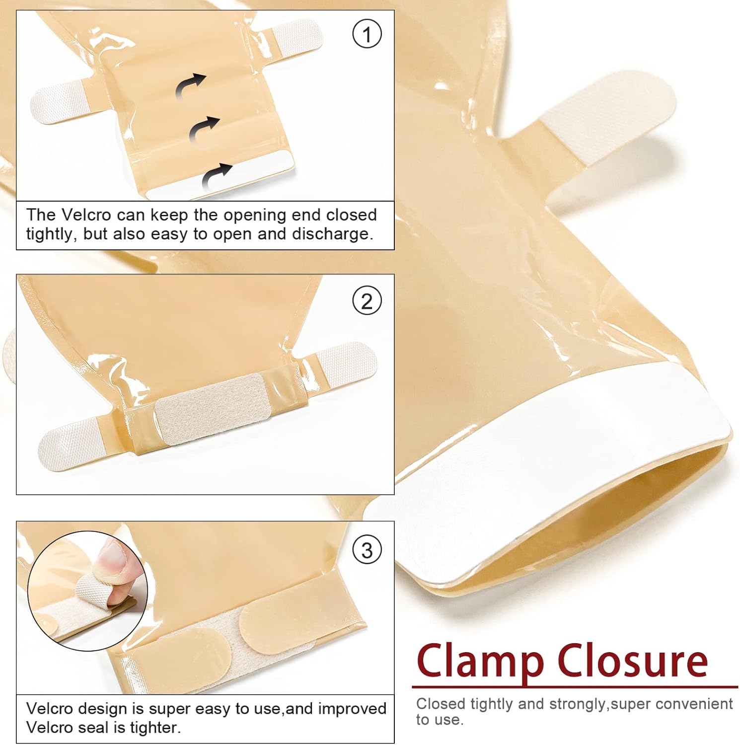 Carbou 21PCS Ostomy Supplies Colostomy Bags,Two Piece Drainable Pouches with Closure, Ileostomy Stoma Care,Cut-to-Fit(15pcs Bags+6pcs Barrier)