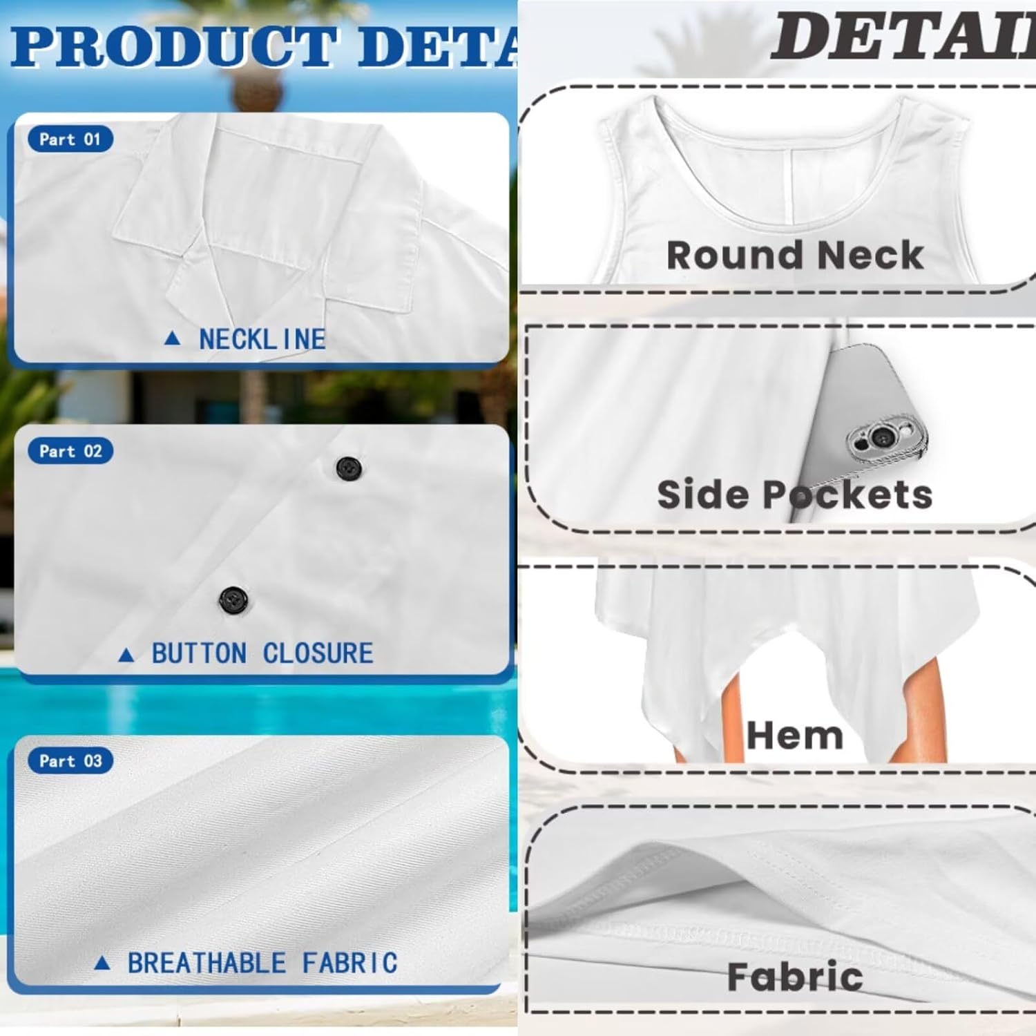 Couple Matching Outfits Vacation Hawaii Dress Shirts Husband and Wife Fashion Summer Clothes - Image 7