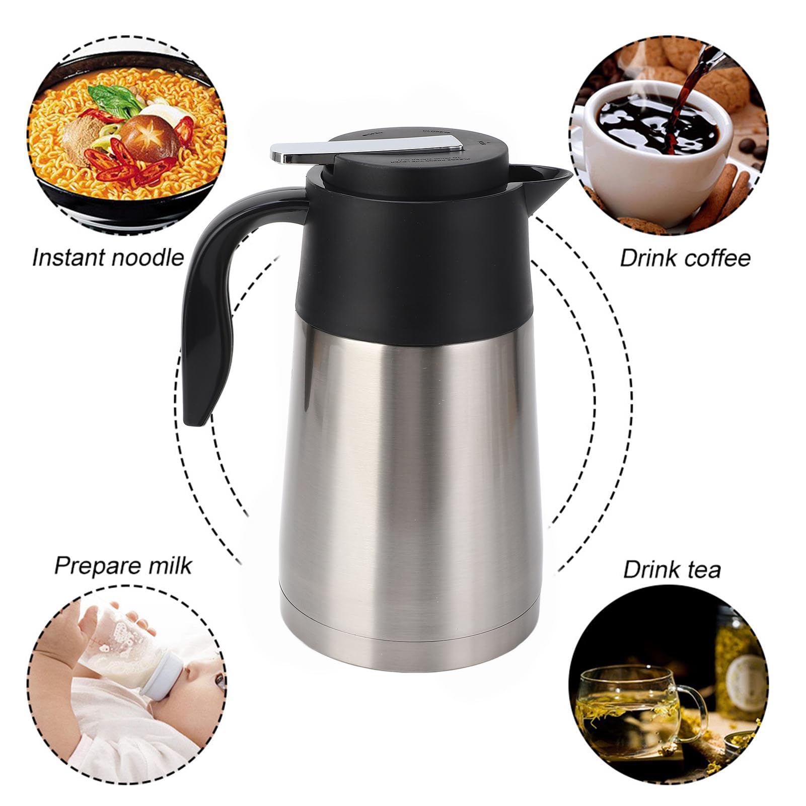 Acouto Hervidor de Botella de Acero Inoxidable para Coche y Camión, de