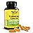 Turmeric Ginger Piperine Capsules - Curcumin 95% with Black Pepper, Vitamin C, D3 & Zinc - Gut, Joint & Immune Support - Vegan Supplement - 60 Capsules