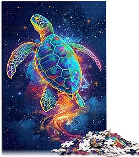 Comprar Puzzle de 1000 piezas para adultos, tortuga, alivio del estrés, 26 x 38 cm, decoración de pared única cumpleaños, adolescentes a partir de 14 años