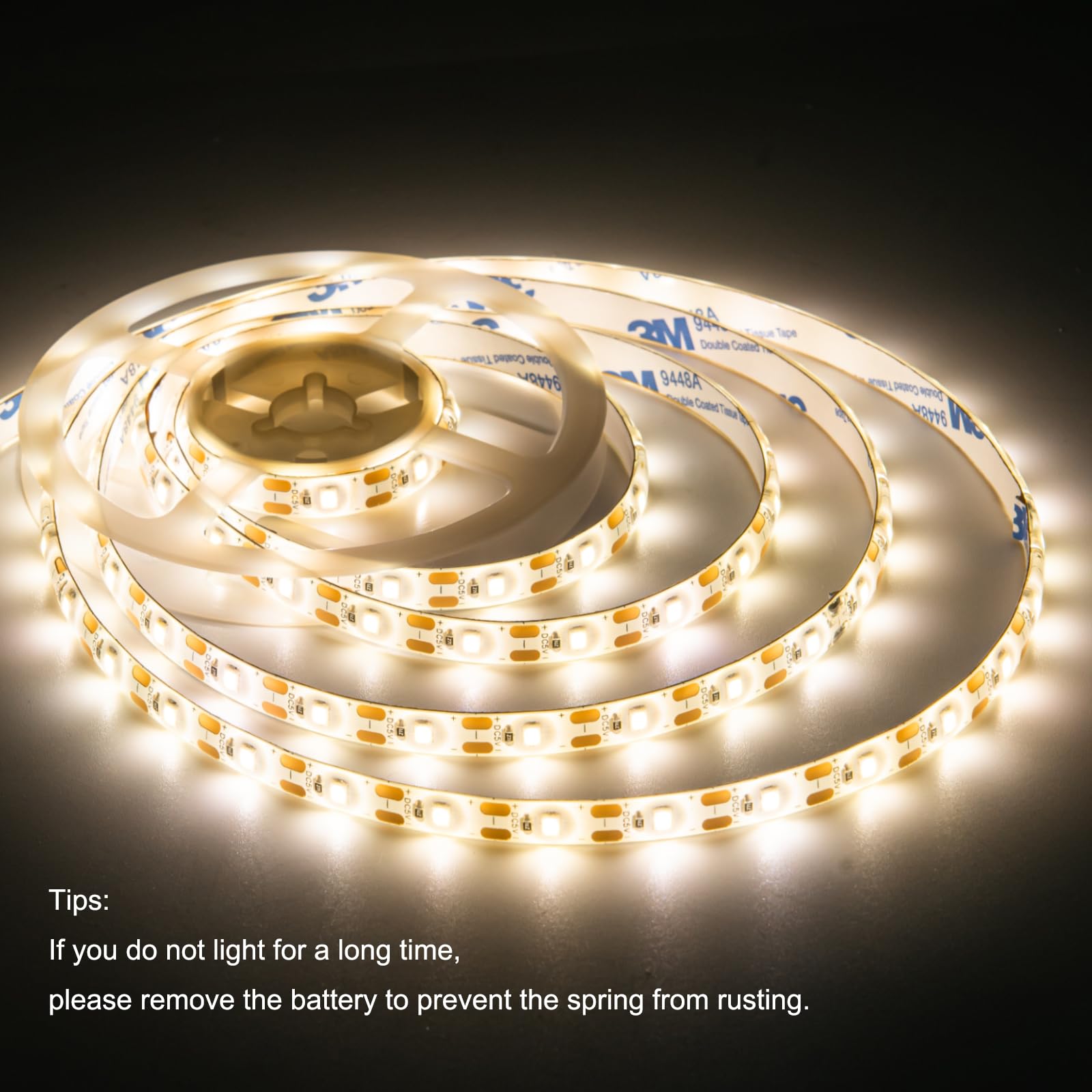 Tira de luces LED alimentadas por pilas, blanco cálido, con control remoto, 13 pies, 240 LED regulables, temporizador, cortable, adecuado para baño, pecera, matrimonio, cocina, resistente al