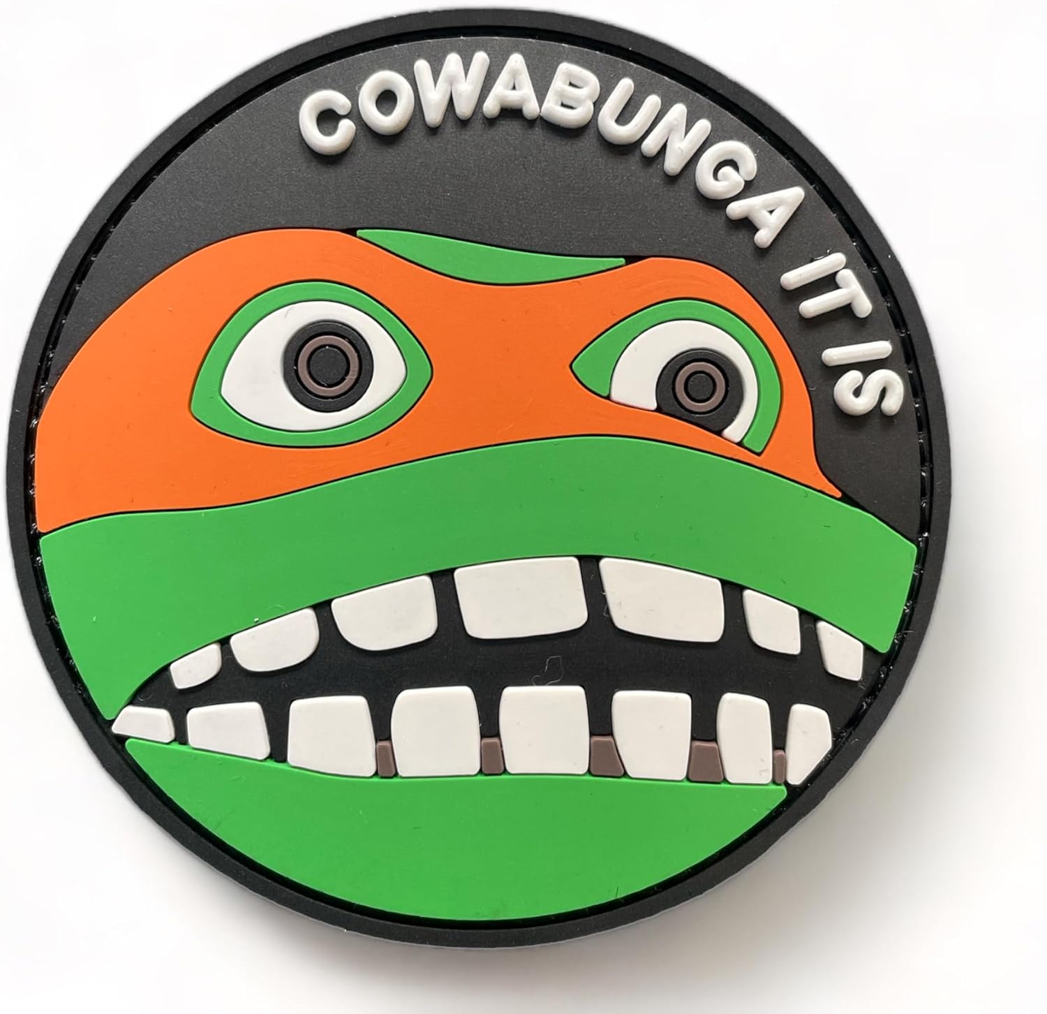 Cowabunga It is Creative Humor Military Tactical Morale Patch - Funny Tactical Patches, PVC Rubber Hook & Loop Fastener, Patches for Backpacks, Military Uniforms, Jeans, Jackets, Vests, Hats & More