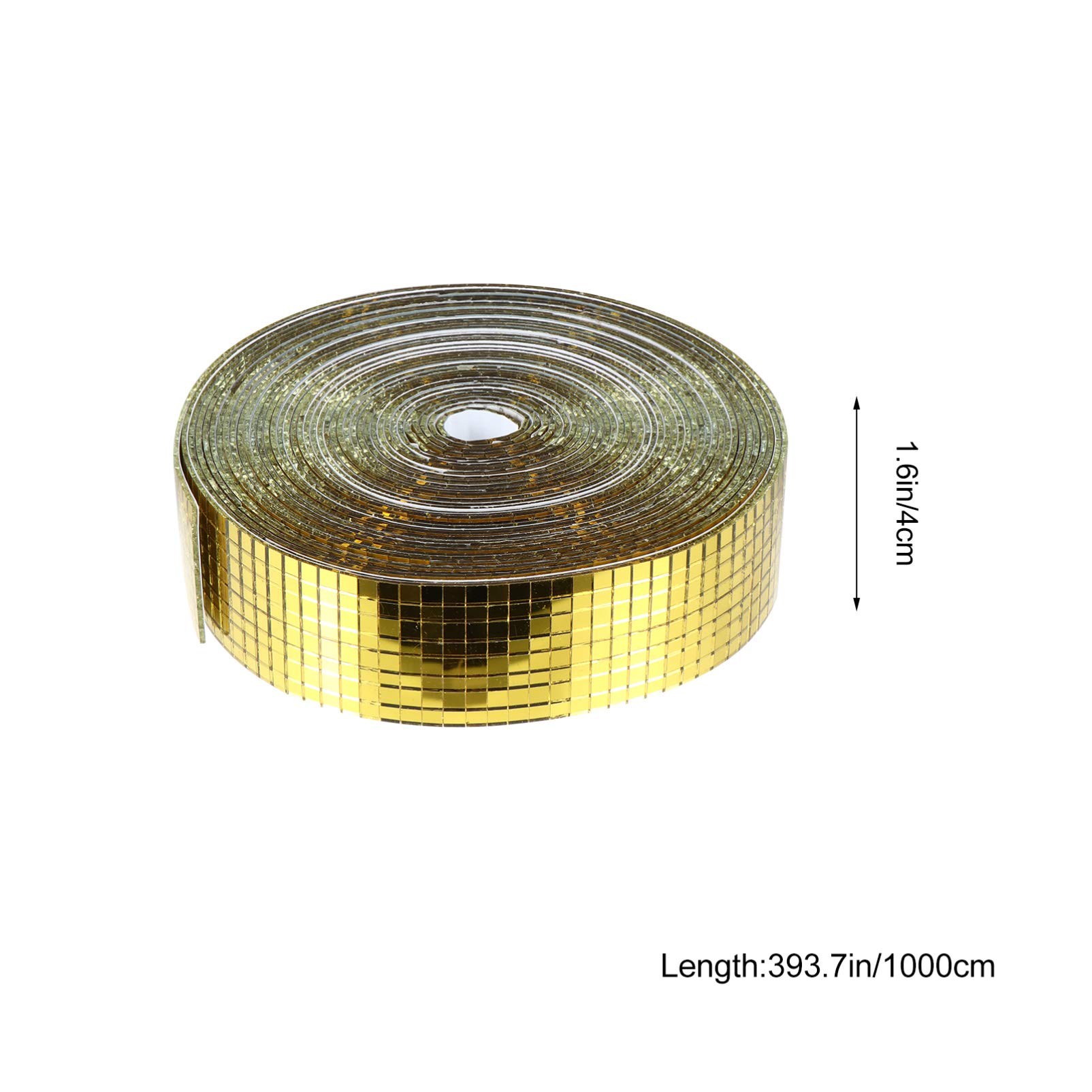 Mosaico Autoadesivo in Vetro Fibra Oro, Rotolo 10m 5x5 Mm
