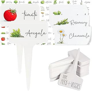Herb Garden and Vegetable Label Signs - 100 PC Veggie Plastic Markers St...