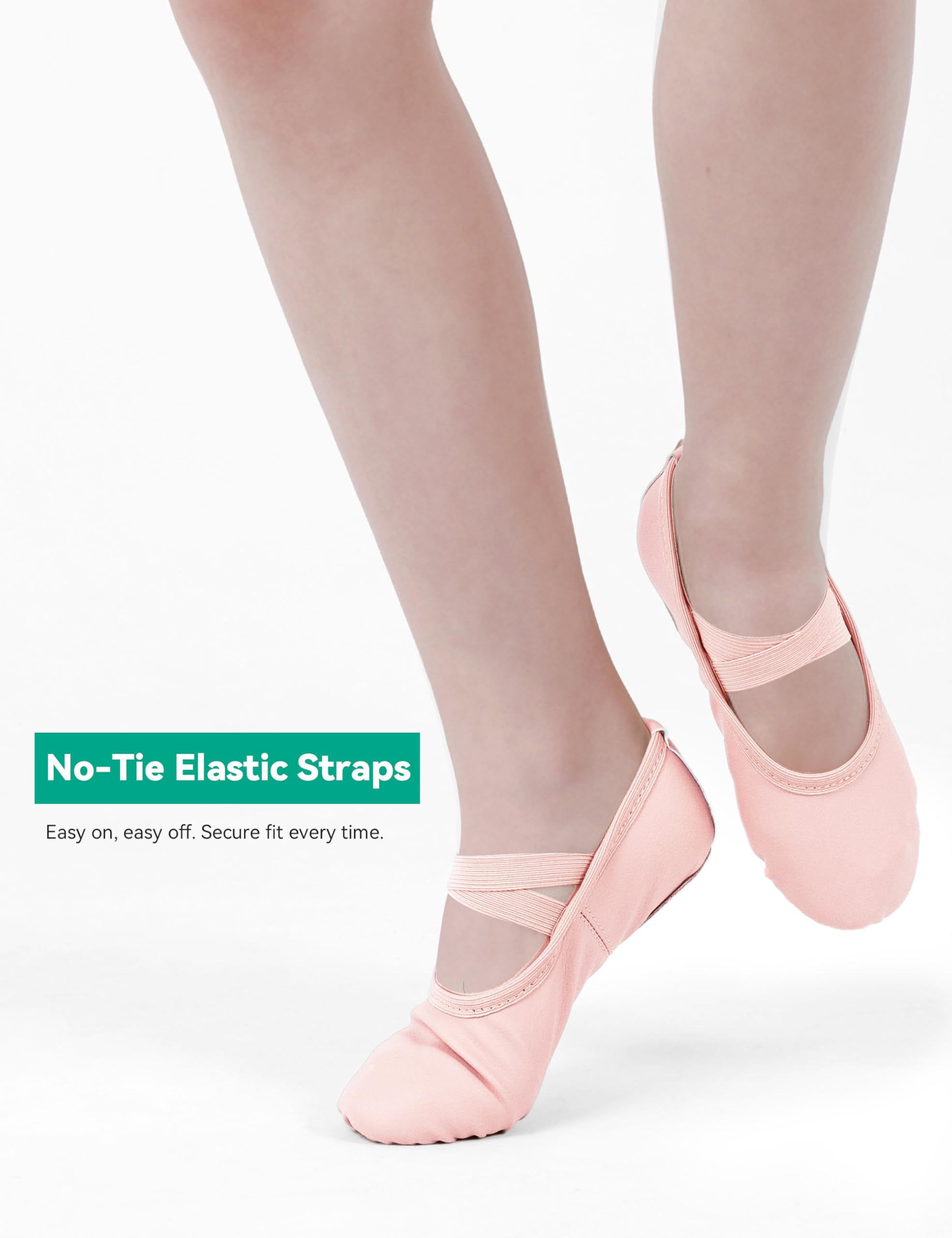 Leather Ballet Dance Shoes for Little Girls, Boys, Toddler Kids Split Sole Ballerina Soft Slippers