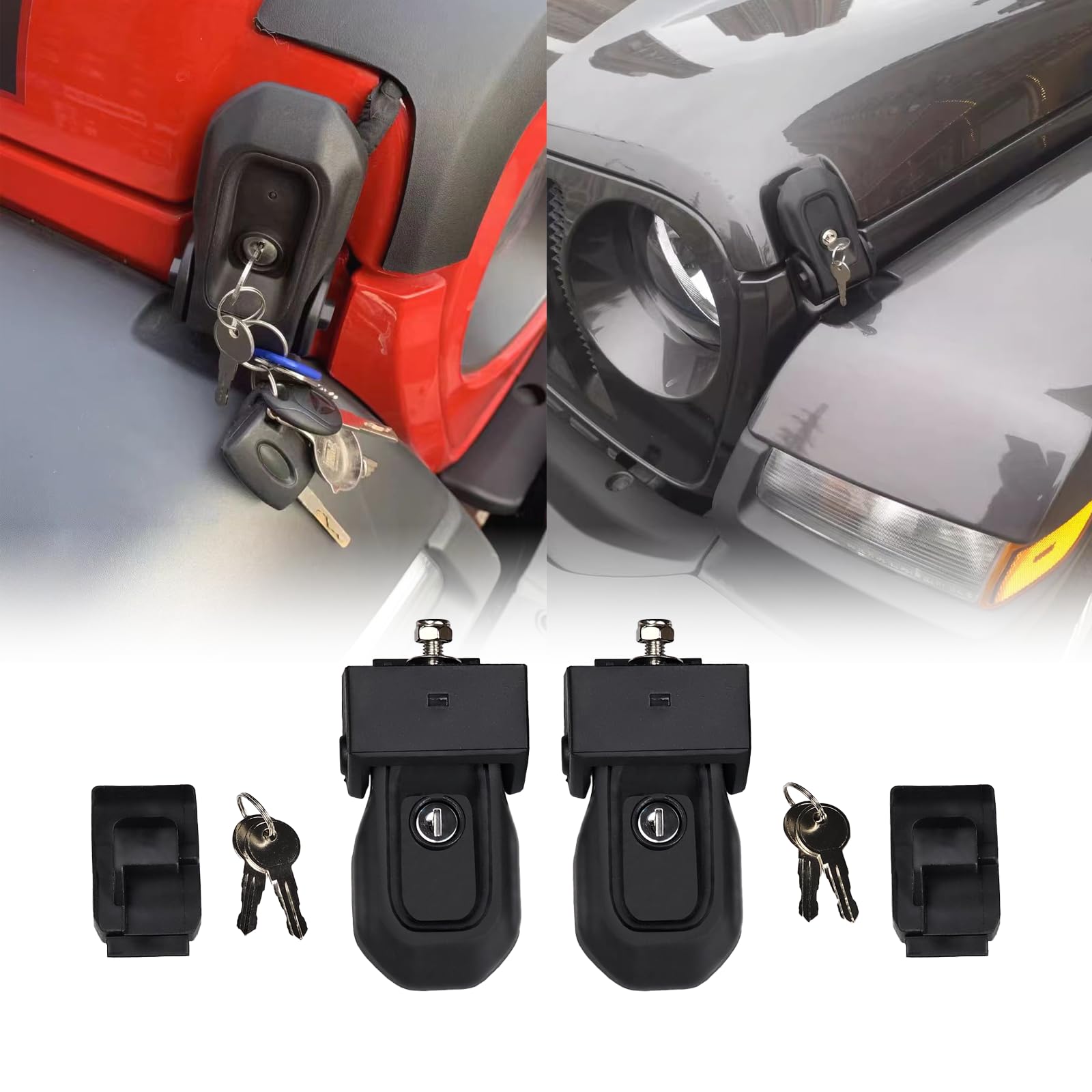Amazon.com: NITOYO Hood Latches Compatible with Jeep Wrangler