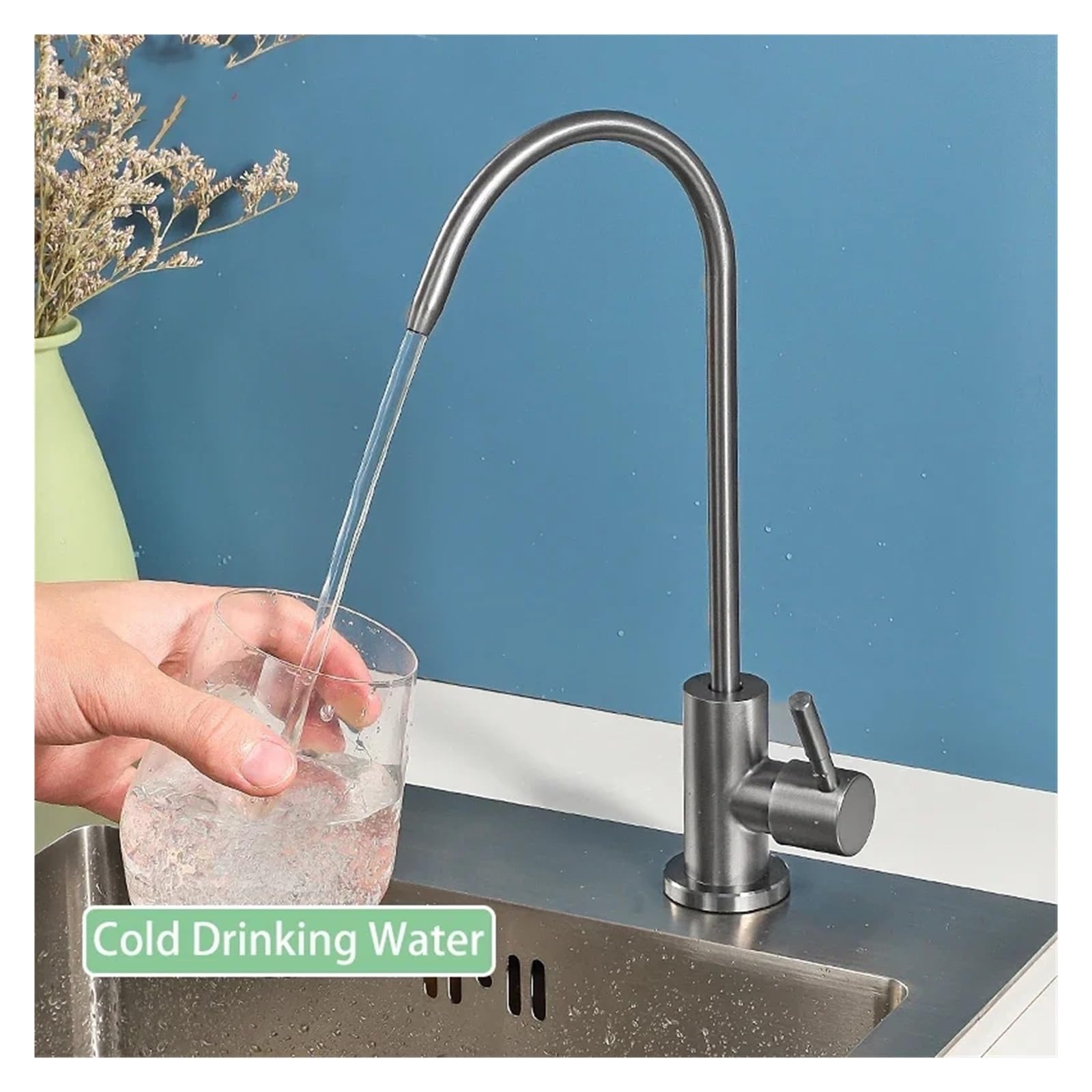 Grifo de cocina de acero inoxidable con filtro de agua potable directo, grifo purificador para fregadero, dispensador de agua potable de alta calidad