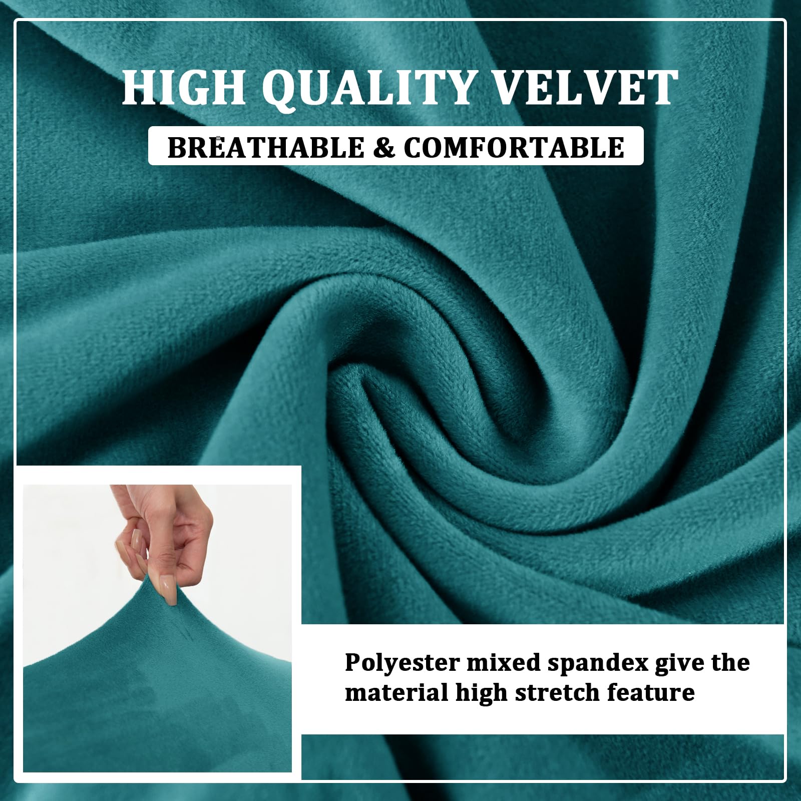 Fodere Coprisedia Per Sala Da Pranzo, Velluto Elasticizzato Coprisedie Con Braccioli 2/4/6 Pezzi Ufficio Fodera Per Sedia Con Schienale (Verde,2 Pezzi)