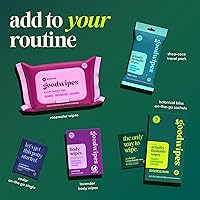 Vista 8 de goodwipes Flushable Butt Wipes - Vitamin E & Aloe - Sewer & Septic Safe - Extra Large Adult Wet Wipes For Women & Men - Bathroom Essentials