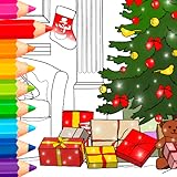クリスマスデコレーションの塗り絵
