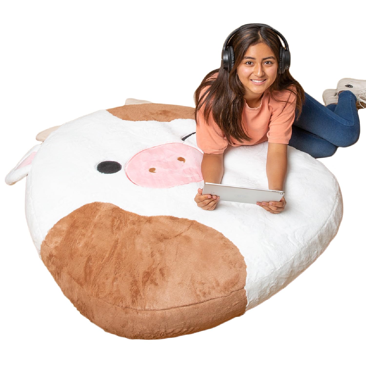 BigMouth X Squishmallows Inflat-A-Pal, Inflatable Floor Lounger, Inflatable Floor Pillow or Floor Cushion, Hand Air Pump Included