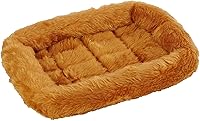 MidWest QuietTime XXS Dog Bed Cinnamon Faux Fur Bolster - Ultra-Soft, Machine Washable, Fits 18" Crates for Small Dogs & Cats