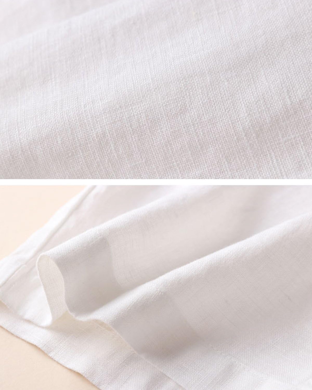 Women's 100% Linen Wide Leg Pants Summer Casual Cropped Palazzo Beach Pants Outfits 2025 Trendy - Image 6