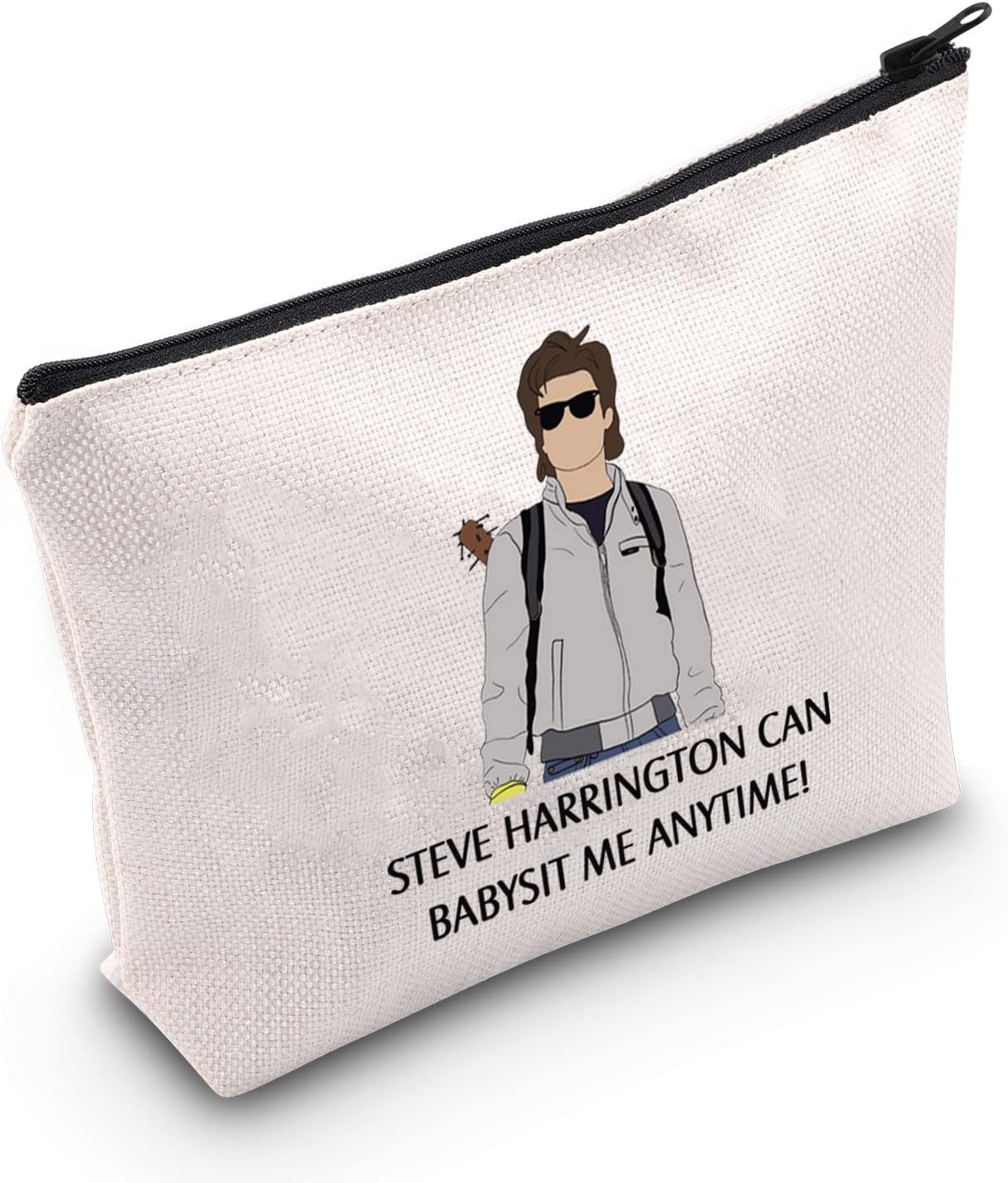 TV Show Inspired Gift Steve Fan Merch Steve The Baby Sitter Cosmetic Bag, Off White, big, STEVE HARRINGTON UK