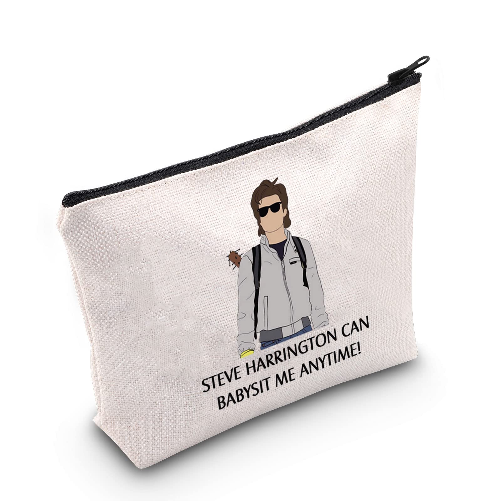 TV Show Inspired Gift Steve Fan Merch Steve The Baby Sitter Cosmetic Bag, Off White, big, STEVE HARRINGTON UK