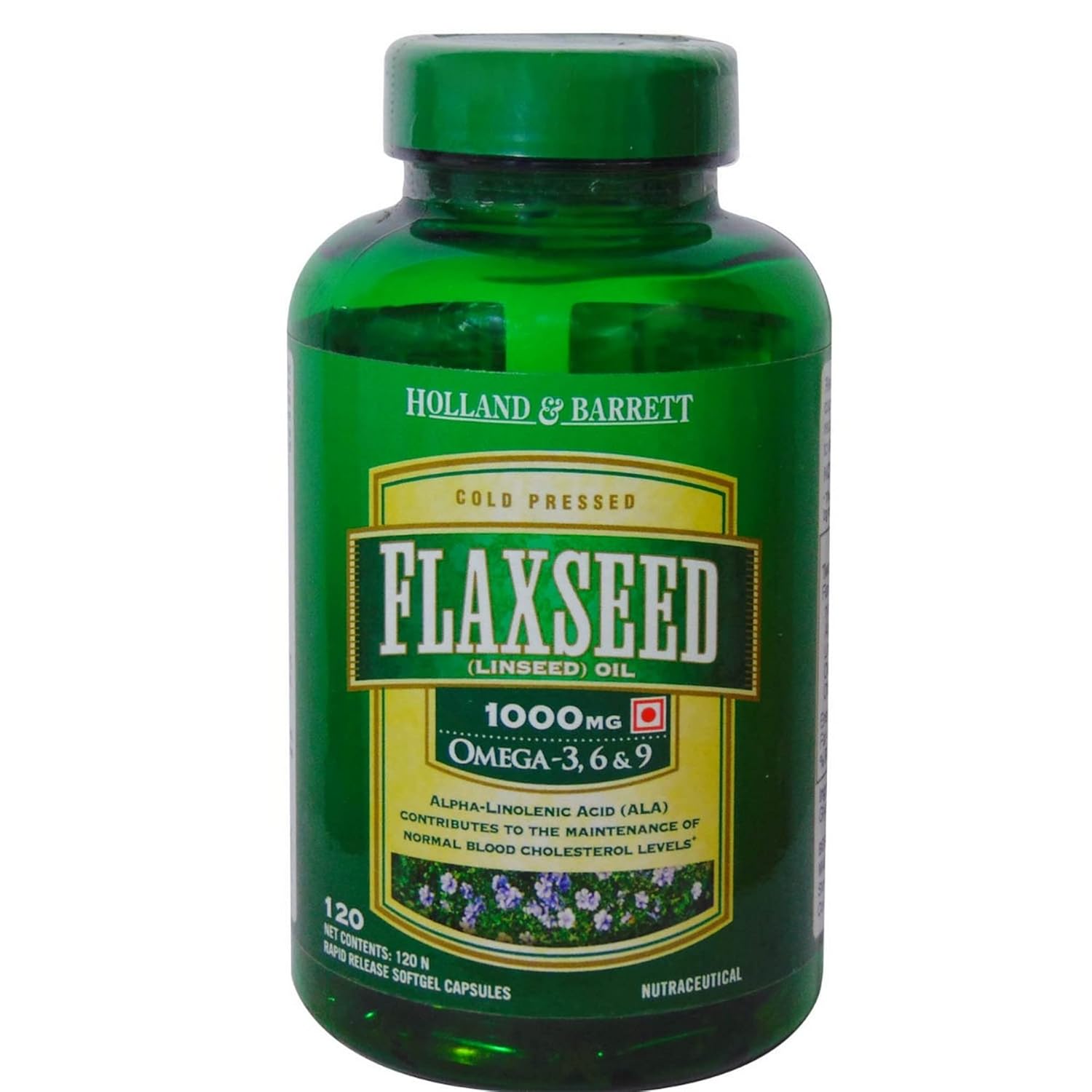 Holland & Barrett Flaxseed Oil 1000 mg, 120 Capsules Amazon.in