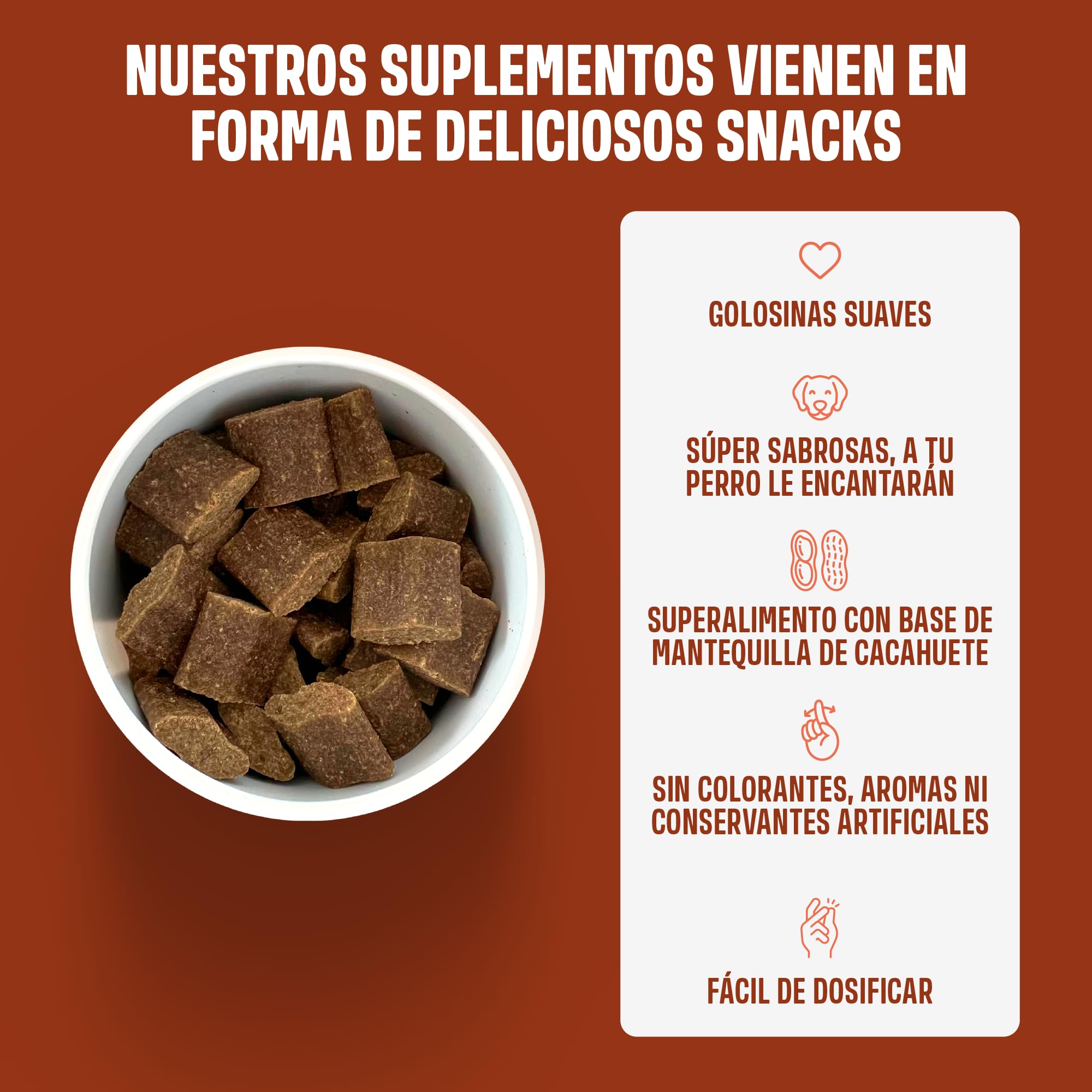 ivvi Anal Gland Snacks para Mejorar la Salud de Las glándulas Anales en Perros - Contiene Calabaza, Psyllium, Lino, Diente de León, Ortiga y Prebióticos. 60 Snacks (270g) con Mantequilla de Cacahuete