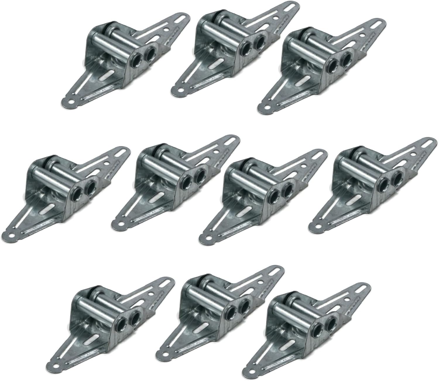 Rollers, Belts, Bearings, Pulleys and Much More- Replacement for (Pack of 10) Overhead Garage Door #2 Hinges, Narrow Body for Edge Panel Mounting
