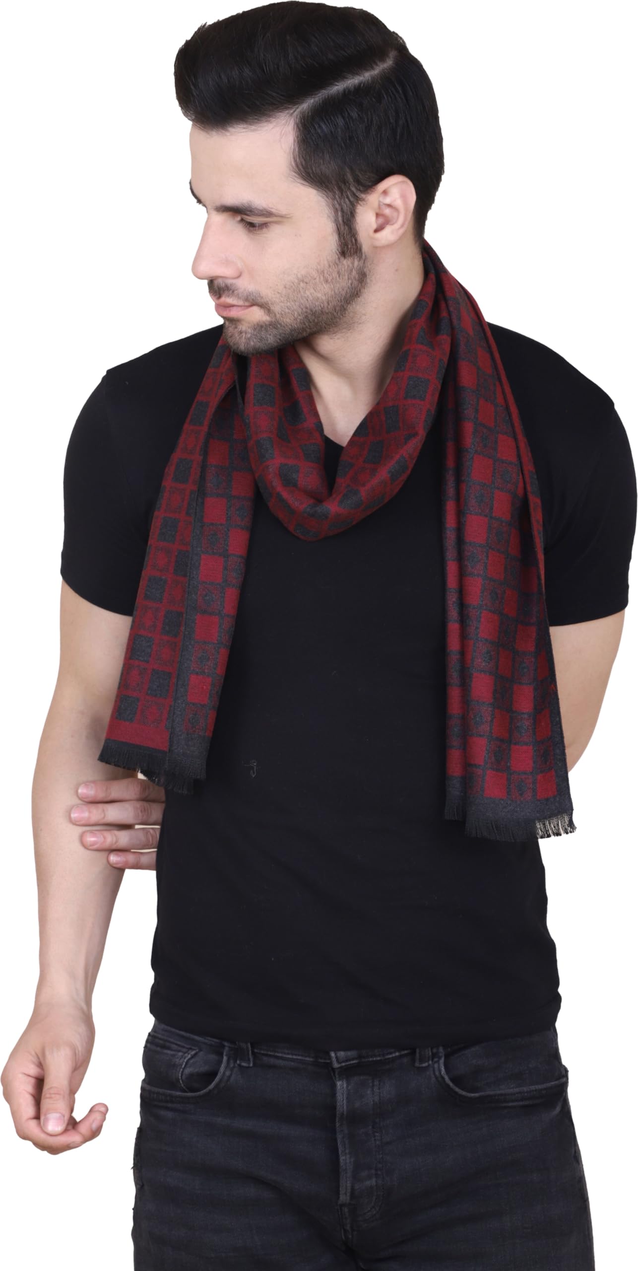 cazzano Men Muffler Maron Printed Casual For Better Looking Men Pack of 1-picture-24