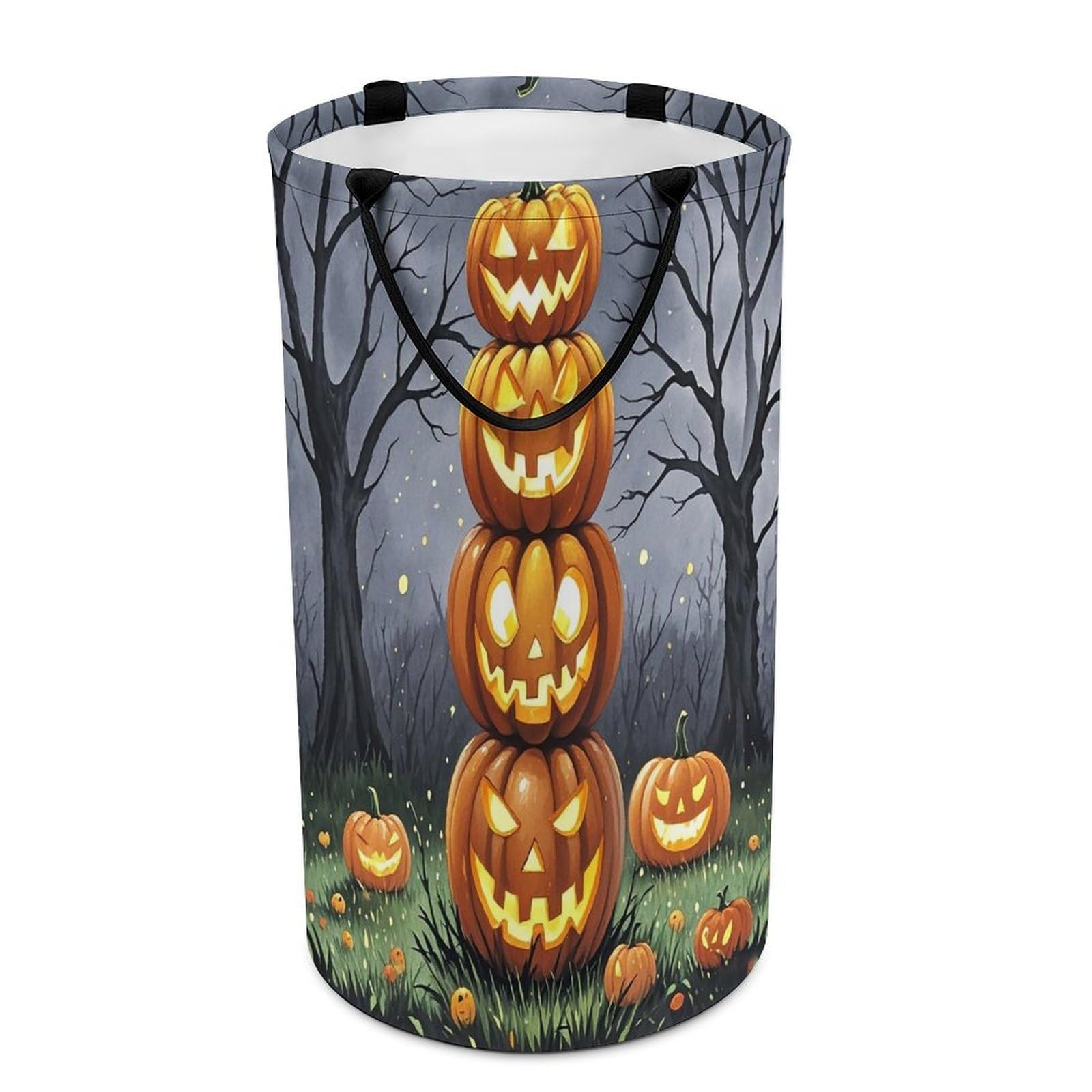 Pumpkin Pumpkin Pumpkin Laundry Hamper Waterproof Clothes Basket Large Capacity Collapsible Laundry Basket Freestanding Clothes Hamper for Dorm Family Bathroom Decor Storage 86L