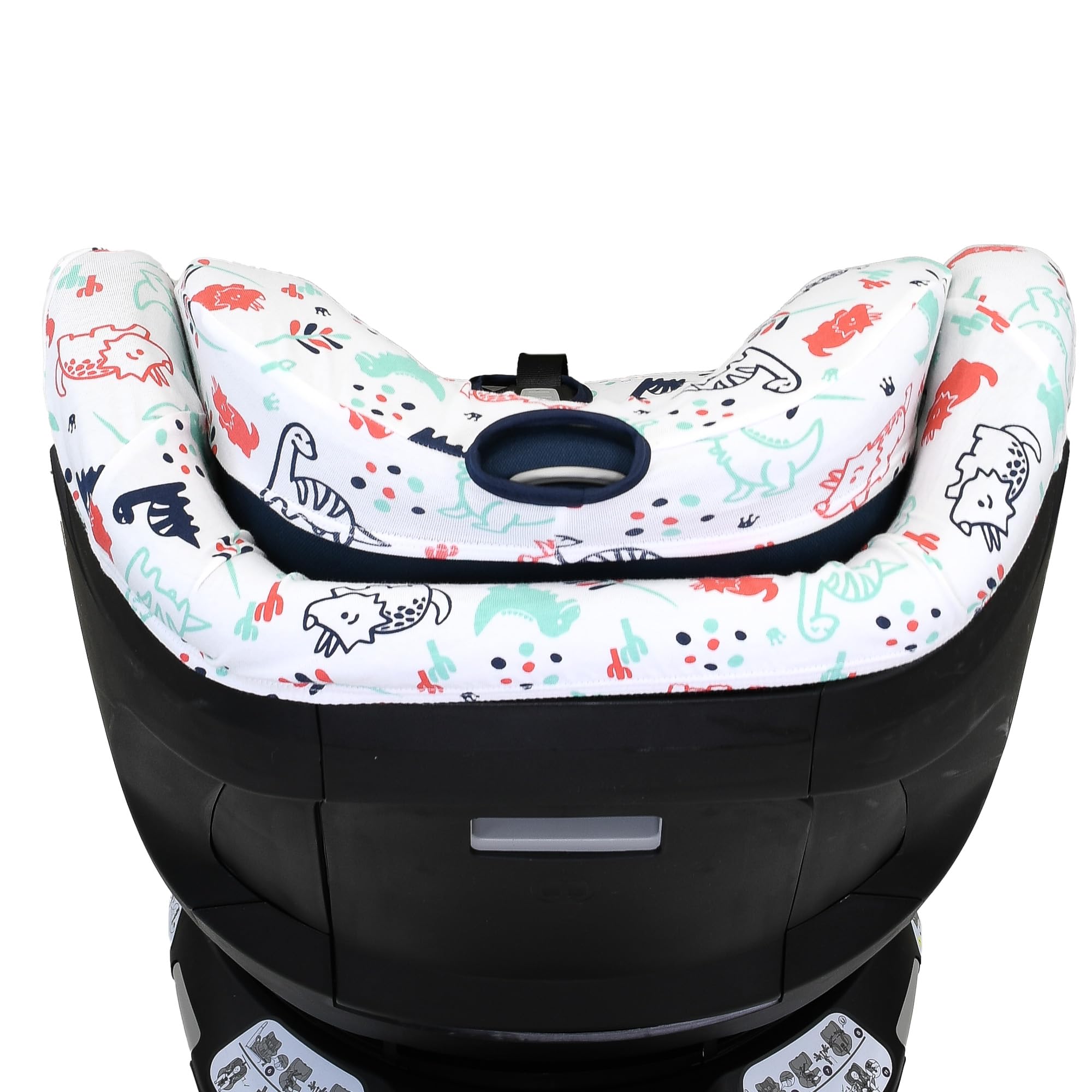 JYOKO Funda para Silla de Coche Compatible con Axkid Spinkid 2, Hecha con algodón orgánico, Transpirable para máximo Confort de tu bebé, Protege el tapizado Original (Dino Party)
