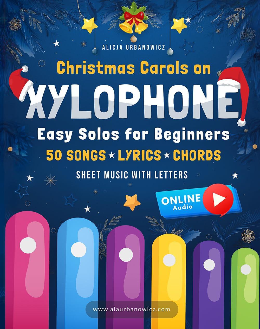 Chants de Noël au Xylophone livre de 50 partitions faciles avec notes en lettres et paroles