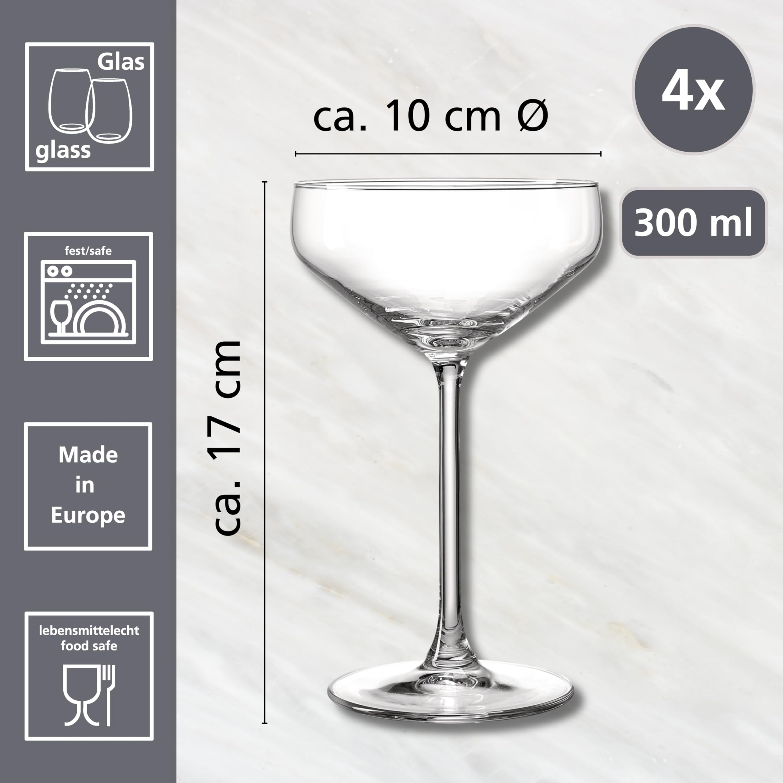 Ritzenhoff & Breker Lot de 4 coupes à champagne Rumba
