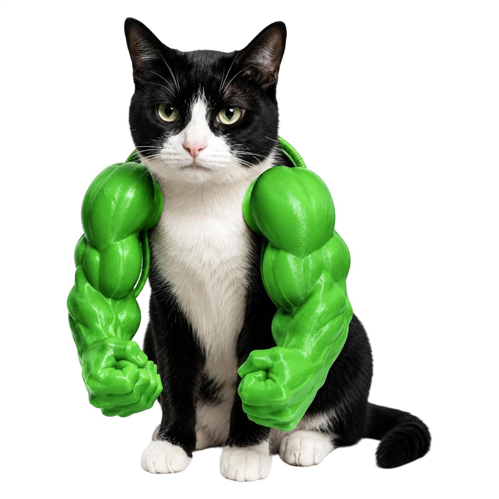 Cat Muscle Arms, 3D Printed Muscular Arms Pet Costume Prop