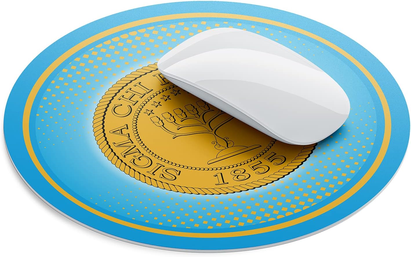 Sigma Chi Fraternity Mouse Pad for Laptop or Computer, Waterproof Non-Slip Rubber Base Mousepad, Mouse Pads for Home, Office & Gaming 8.0 x 8.0 x 0.12 inches (Sigma Chi #9)