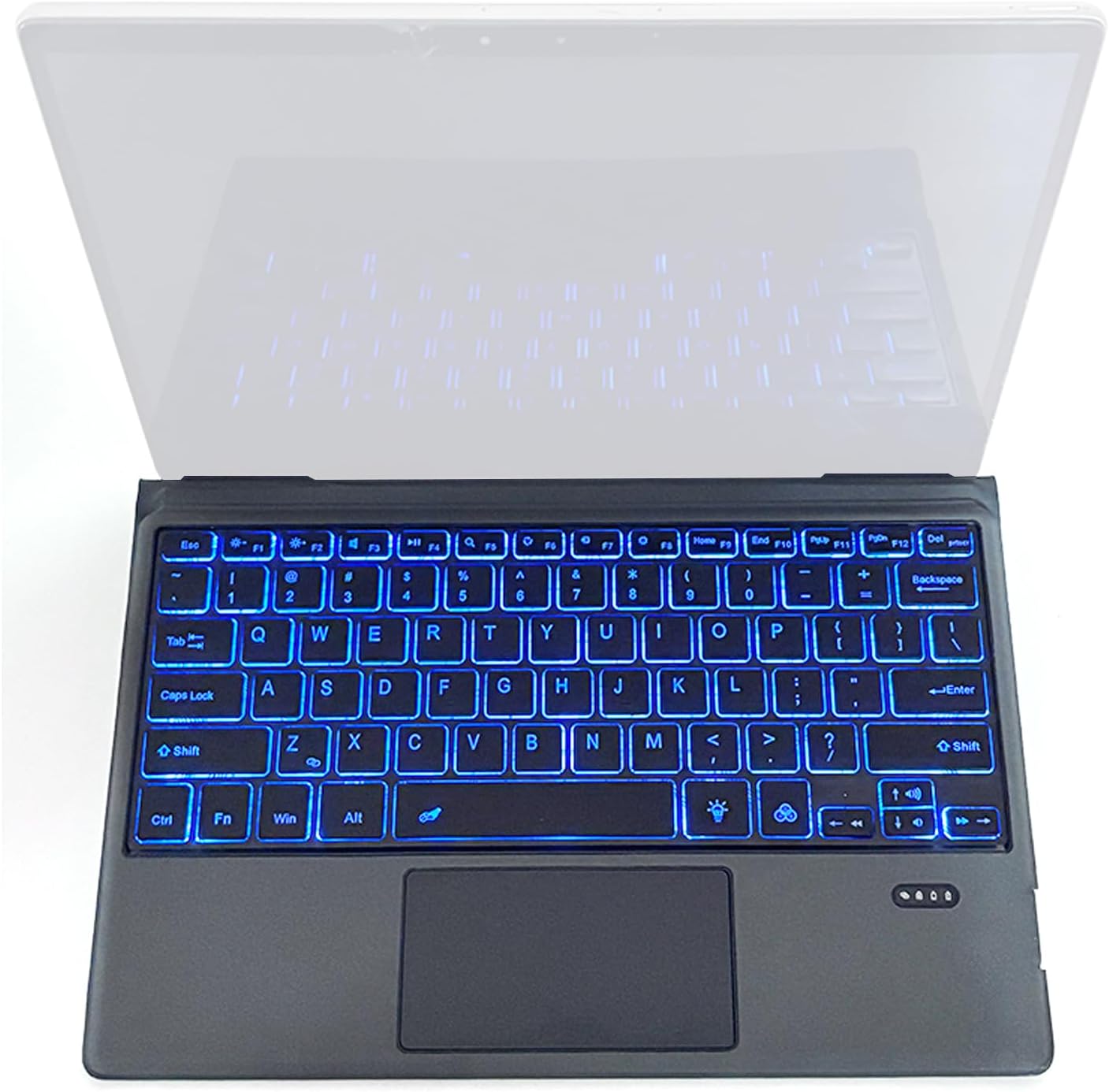 Tablet Backlit Bluetooth Keyboard with Large Touchpad, Magnetic Detachable and Rechargeable for 7320 K16M K19M Tablet
