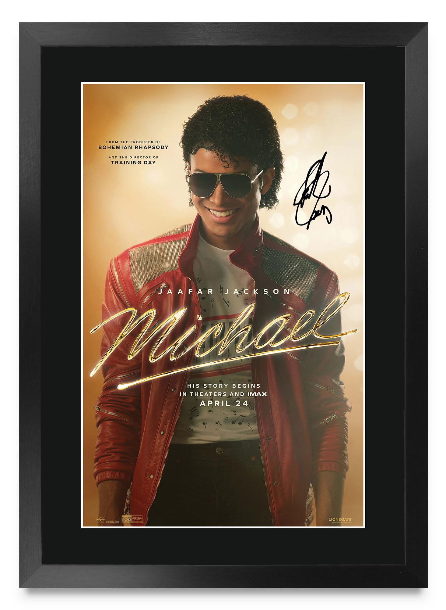 HWC Trading Michael 2026 Jaafar Jackson Gifts Printed Poster Signed Autograph Picture for Movie Memorabilia Fans - A3 Framed (ID-009226)
