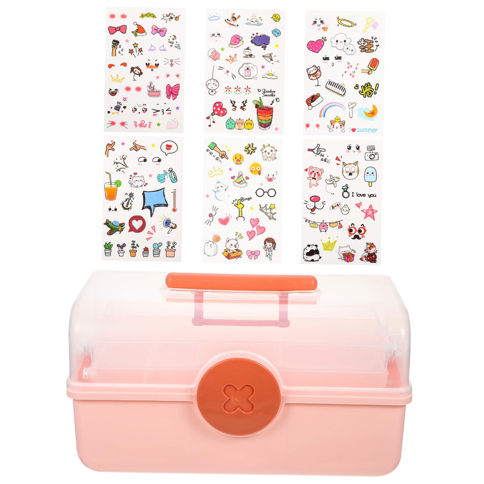 Mehrlagiges Haaraccessoire Aufbewahrungsetui für Mädchen mit Großem Fassungsvermögen Rosa Kunststoff Praktisches Organizer Design zur Übersichtlichen Aufbewahrung von Haarspangen