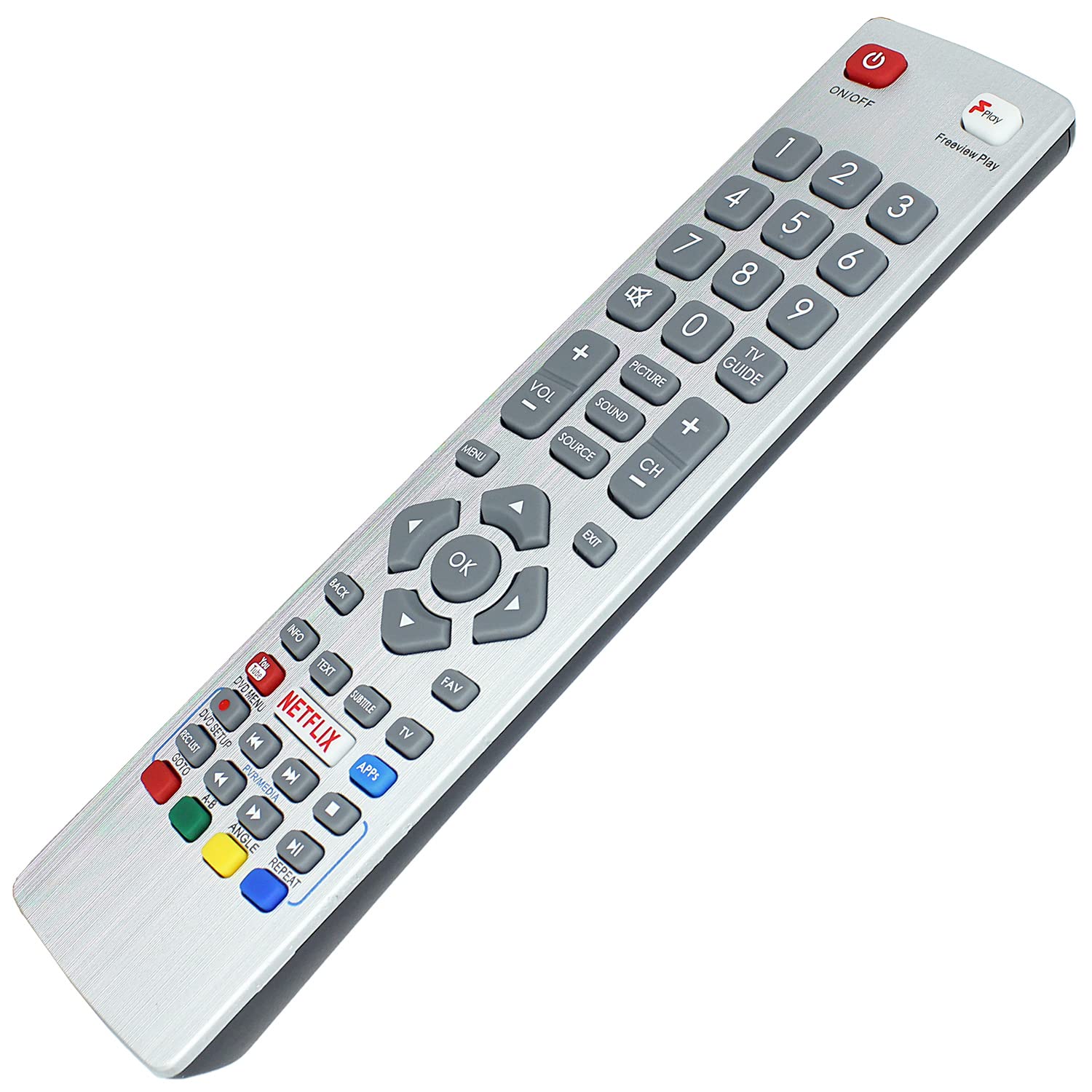 SHWRMC0121 Remote Control Replacement for Sharp Aquos TV LC32HG5342KF LC-32HG5342KF LC40CFG3021KF LC-40CFG3021KF LC40CFG6001KF LC-40CFG6001KF LC40CFG6002KF LC-40CFG6002KF LC40FG5141KF - Image 2