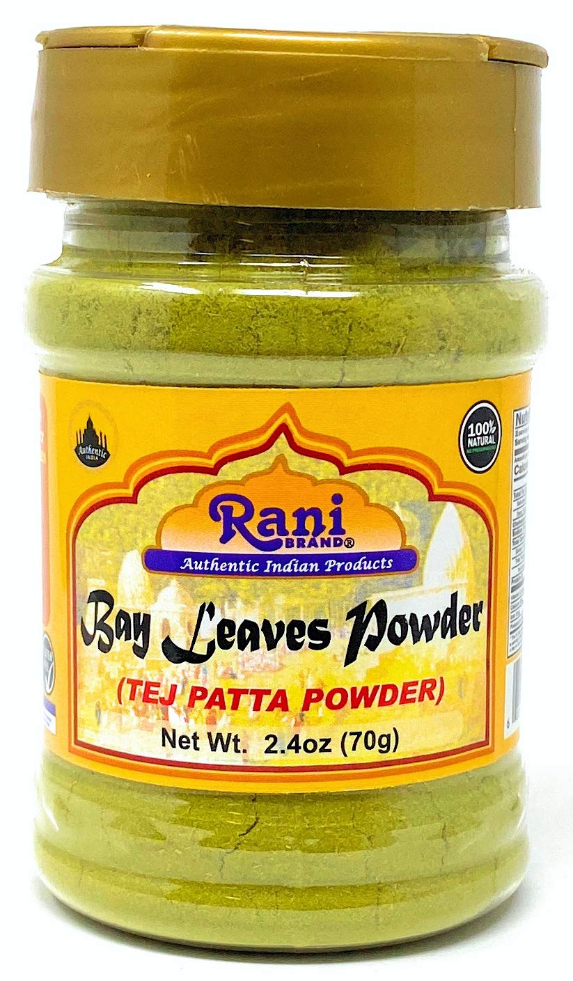 Rani Bay Leaf (Leaves) Powder 2.4oz (70g) PET Jar ~ All Natural | Gluten Friendly | NON-GMO | Vegan | Indian Origin (Tej Patta)
