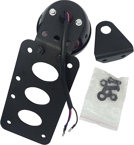 Miniatura 5 de Soporte vertical para placa de matrícula lateral para Yamaha Suzuki, Kawasaki, bicicleta personalizada, crucero, picadoras (diamante)