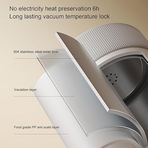 Miniatura 3 de Hervidor eléctrico de viaje, 11.8 fl oz, portátil, inalámbrico, USB, de ebullición rápida, caldera de agua de acero inoxidable, para oficina al aire