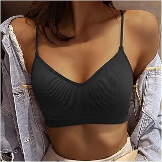 KESHUI Women Crop Tops Sports Bra Female Tube Tops Sleeveless Camis Seamless Lingerie Tee Bra Bandeau Crop Top Tanks