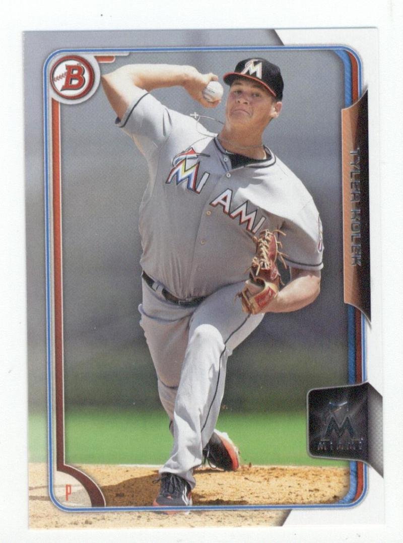 Baseball MLB 2015 Bowman Prospects #BP1 Tyler Kolek RC Marlins