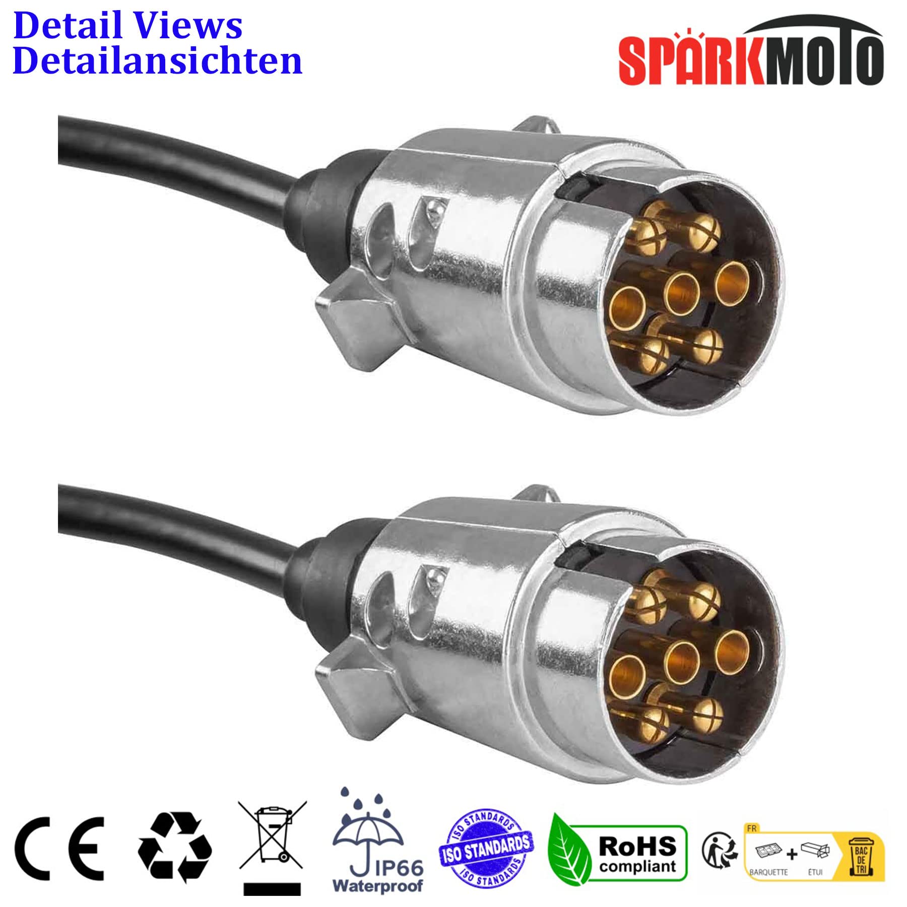 Accessori Auto Rimorchio Spina Per Rimorchio 7 Poli - Adattatore - Foto 11