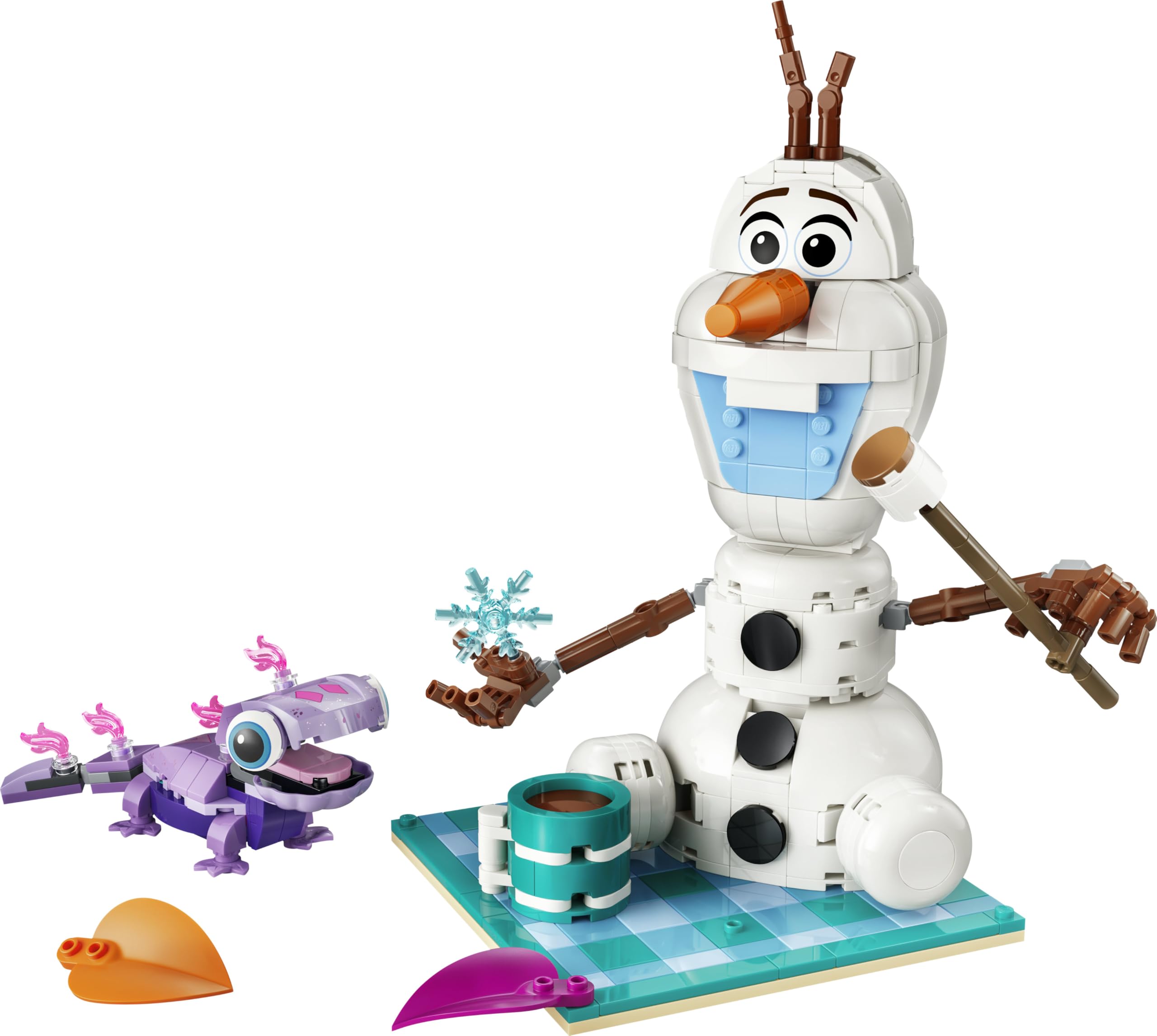 LEGO | Disney Frozen Divertido Pícnic de Olaf y Bruni de Juguete - Figura de Muñeco de Nieve con Mantel y Accesorios de Pícnic - Decoración del Dormitorio - Regalo para Niñas de 7+ Años y Fans - 43287