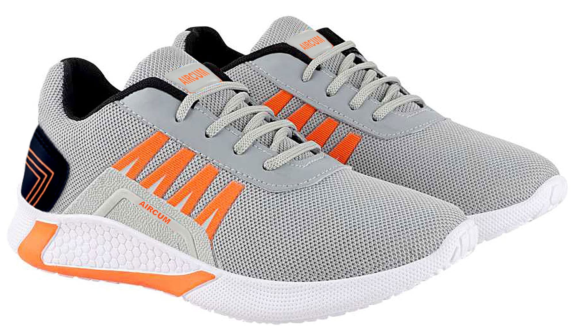 Best Running Shoes, Training Shoes, Gym Shoes, Sports Shoes Sneakers for Men - Orange-Grey