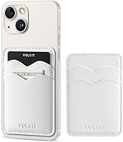 Vista 21 de VULKIT Soporte adhesivo para tarjetas Compatible con iPhone, cartera de cuero para teléfono celular, estuche para tarjetas de crédito, adhesivo