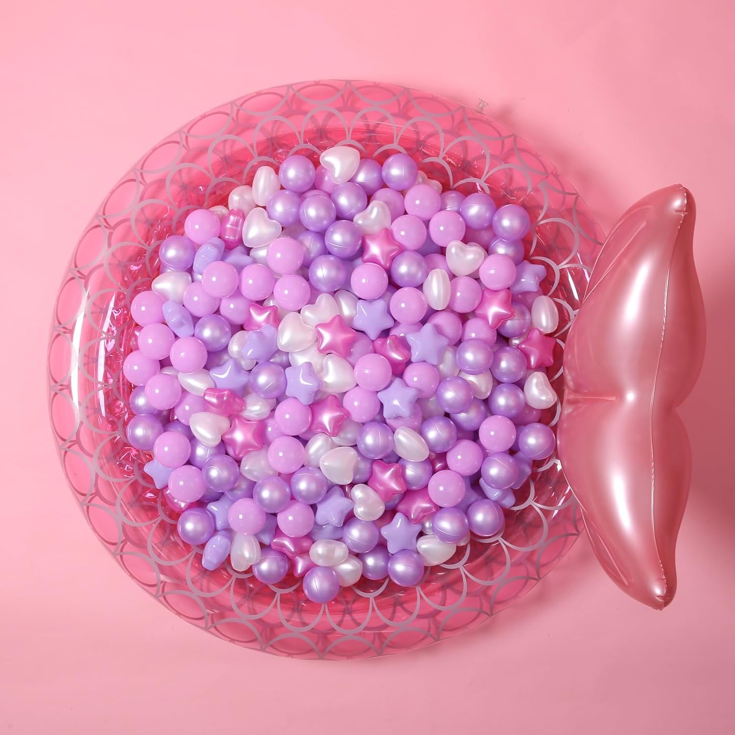 GOGOSO Ball Pit Balls,Plastics Balls for Ball Pit, Stars Hearts Shape for PastelBall for Toddlers Kids - Image 9