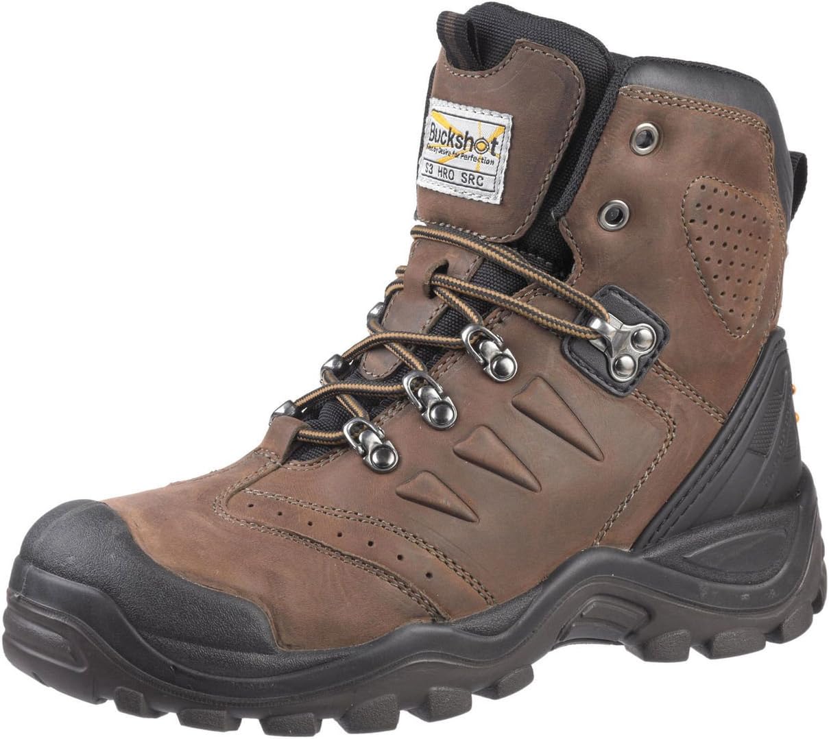 Buckler Buckshot Lace Safety Boots - Dark Brown Size 6