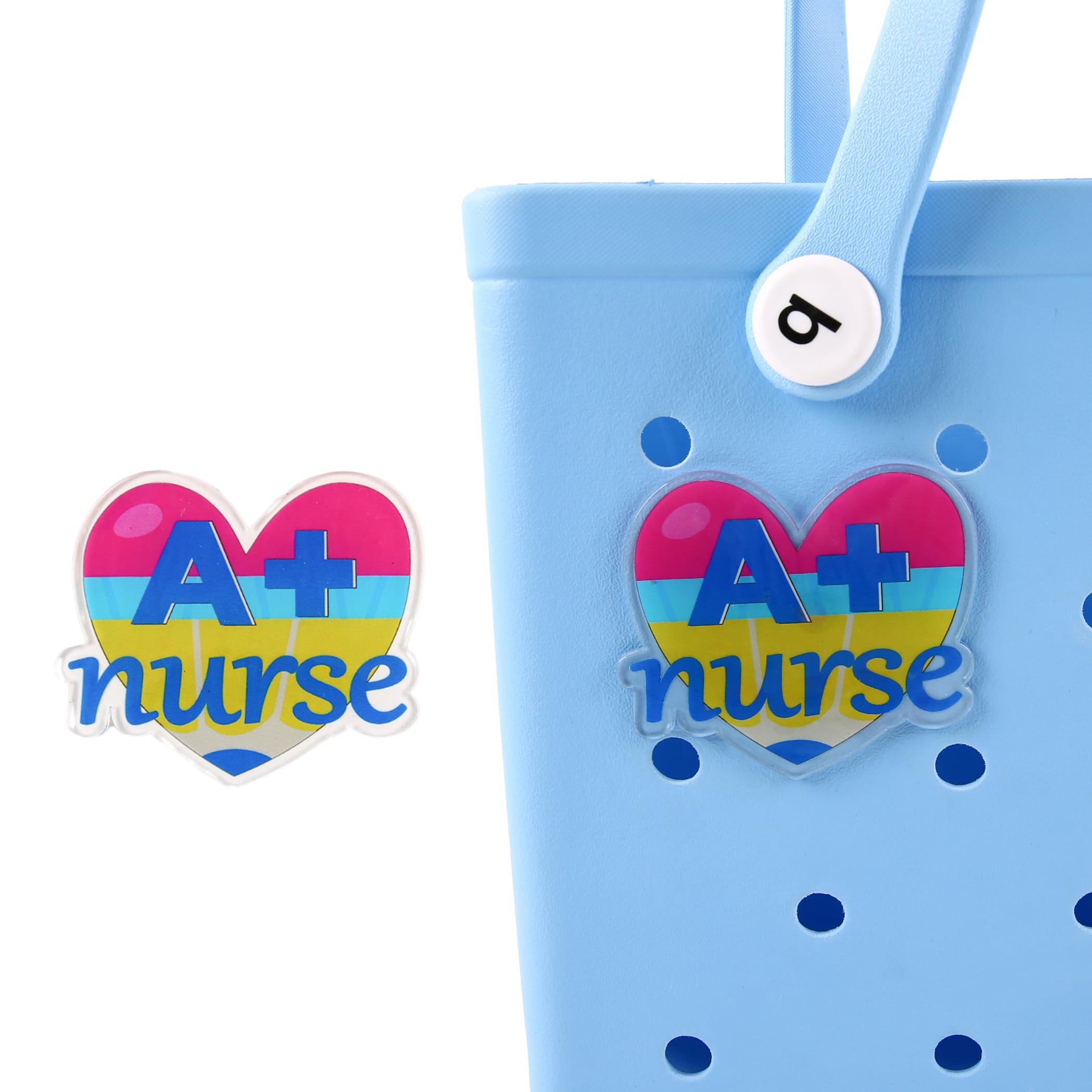 LIGHUFEIC Nurse Charms Accessory for Bogg Bag and Simply Southern Tote,Insert Decorative for Handbag Beach Tote Bag,Gift for Nurse