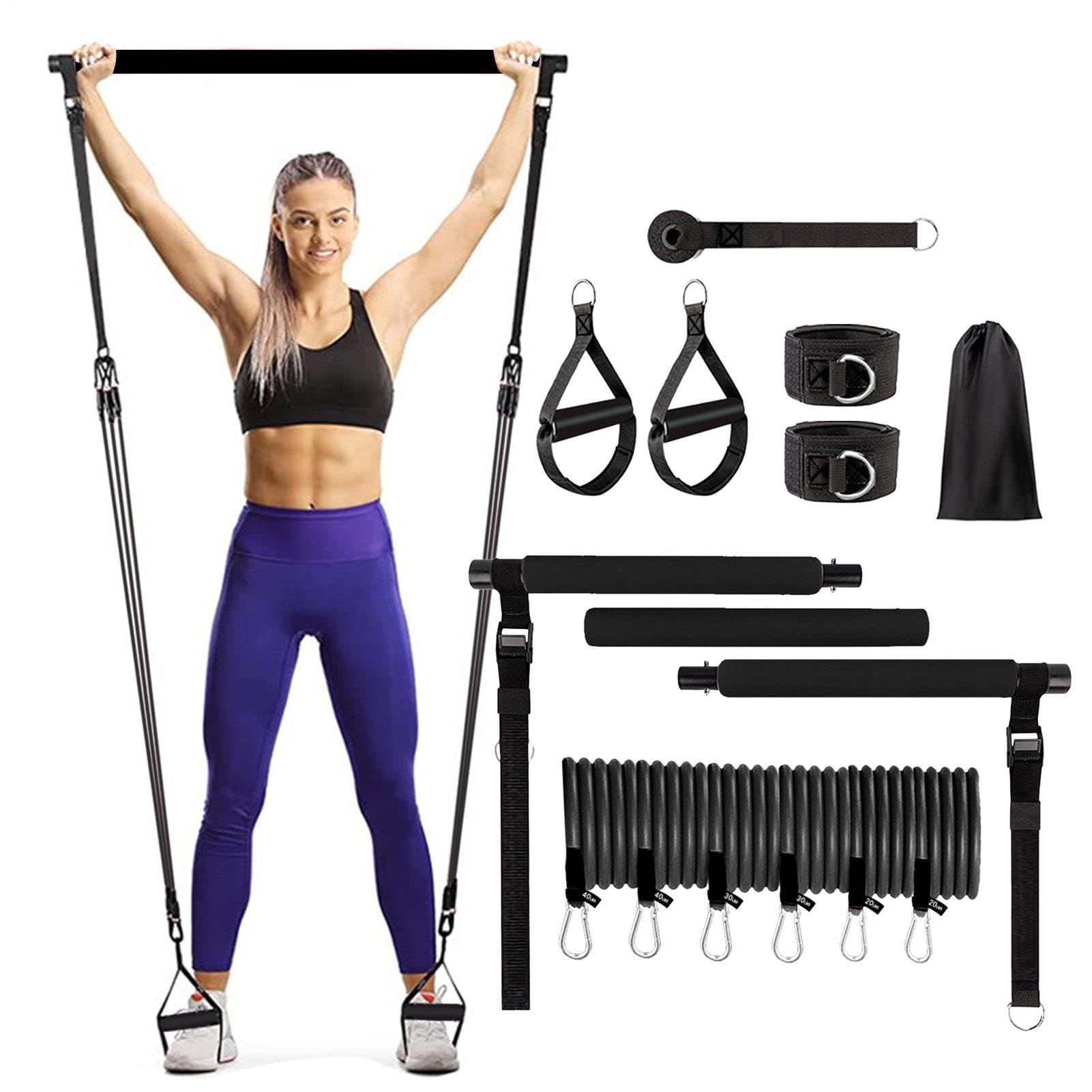 Pilates Equipment Set - Multifunktionales Pilates mit Widerstandsbändern | Home Gym Workout Gear für Frauen | Ganzkörper-Krafttraining, Yoga