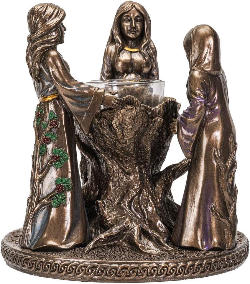 Pacific Giftware Triple Goddess Mother Maiden Crone Candle Holder Home Decor Figurine